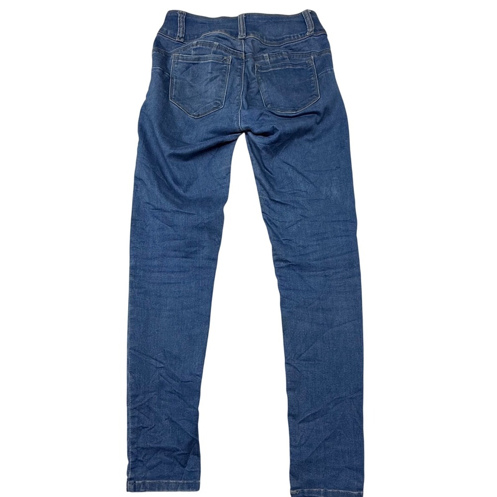 Wax Jean Womens High Rise Skinny Denim Leggings Blue Medium Wash HF-000092
